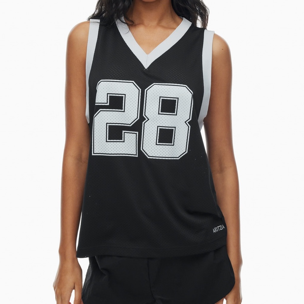 Aritzia Black and Gray V-Neck Jersey